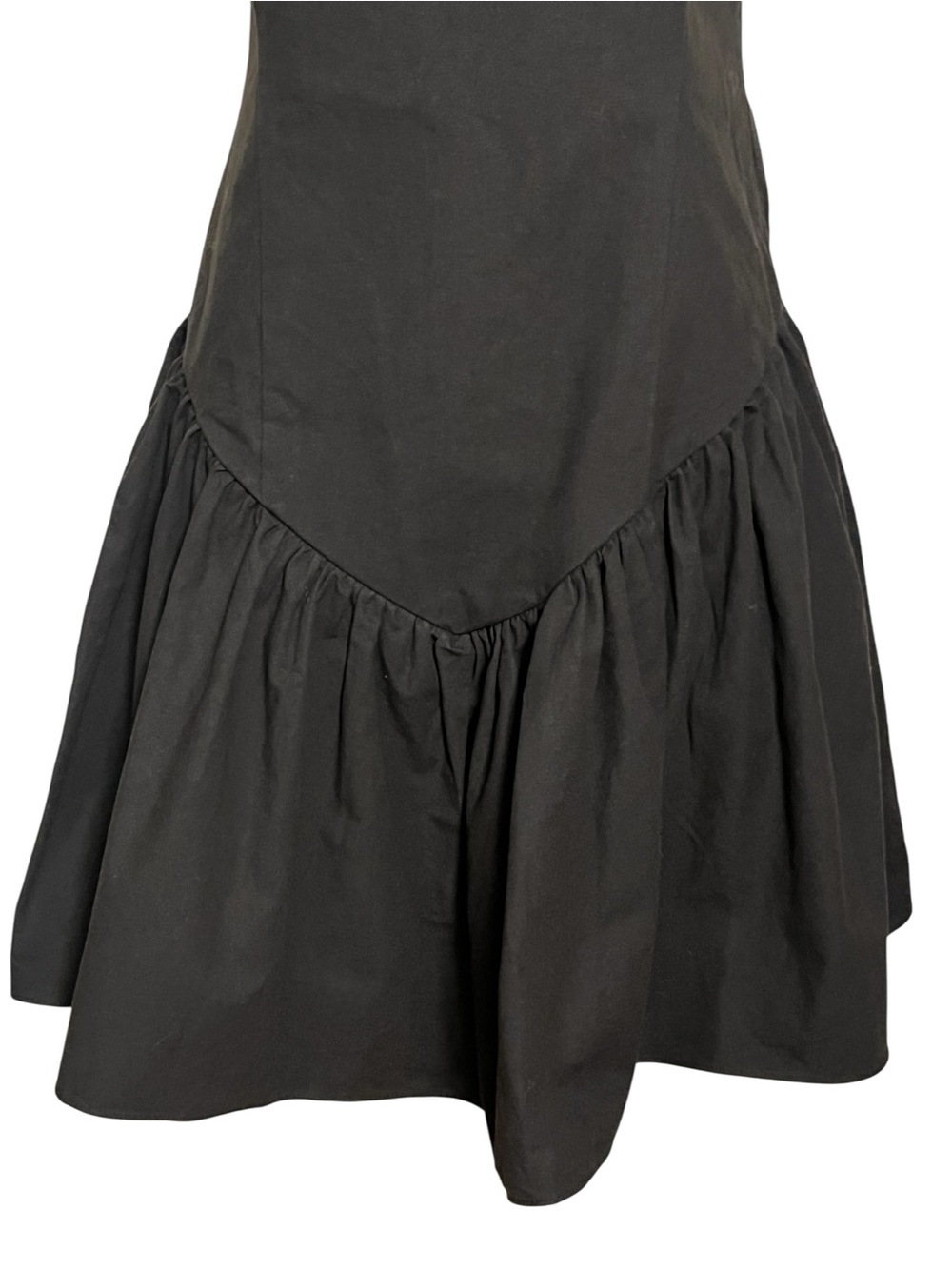 CAARA Black Open Back Bow Mini Dress Cotton Fit & Flare Size M NWT - Picture 5 of 12